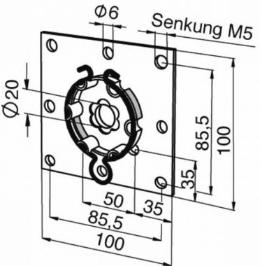 Somfy Flansch-Antriebslager (9763608)