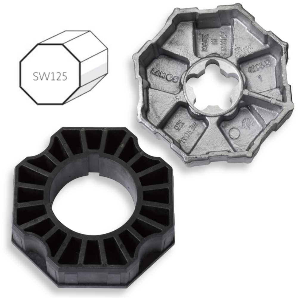 Somfy Adapter und Mitnehmer SW 125 für LT60-Antriebe