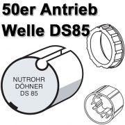Somfy Adapter u. Mitnehmer 85er Rundnutwelle für LT50-Antriebe