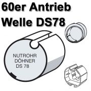Somfy Adapter u. Mitnehmer 78er Rundnutwelle für LT60-Antriebe